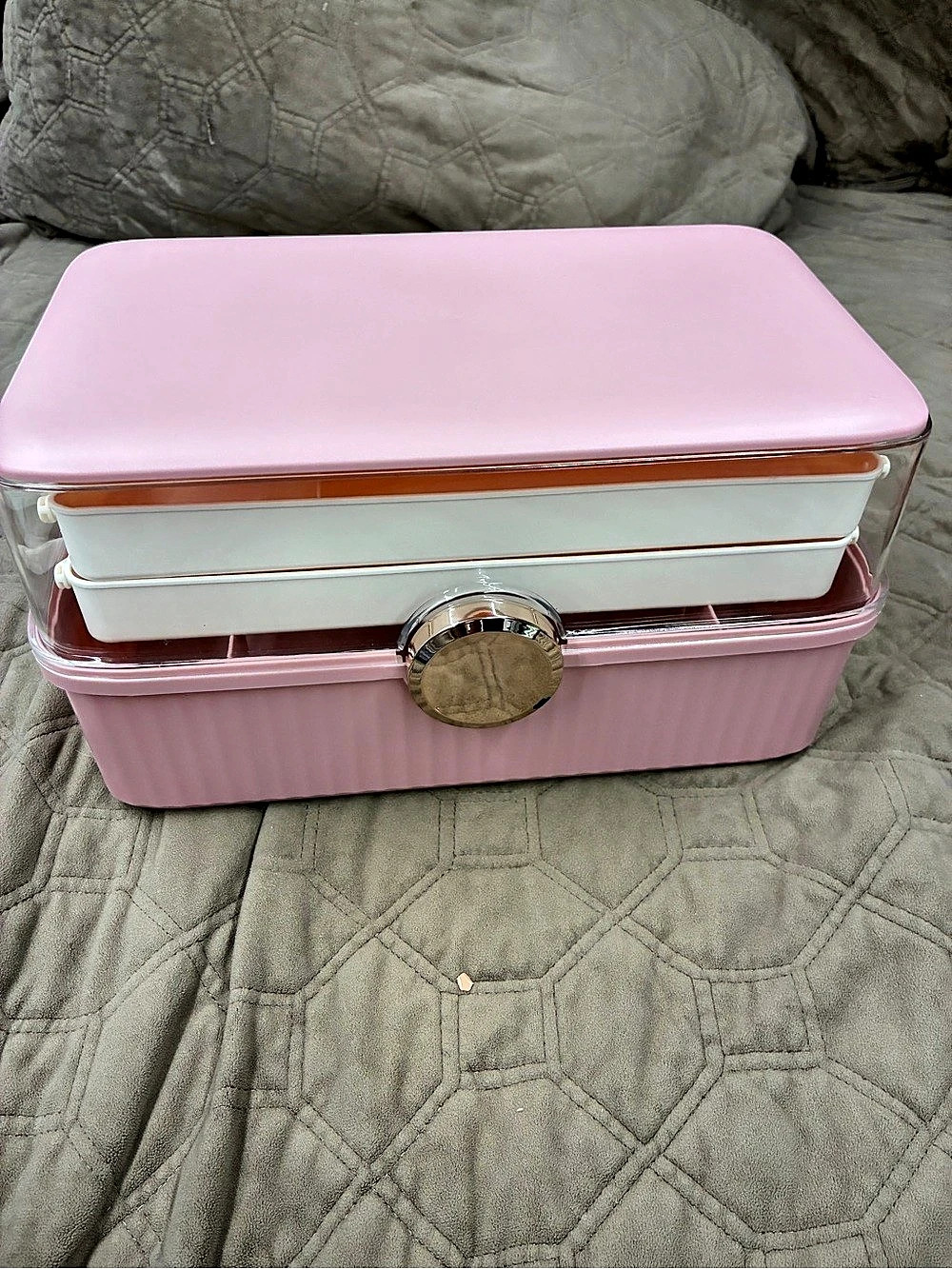 Pink Makeup Organizer Case